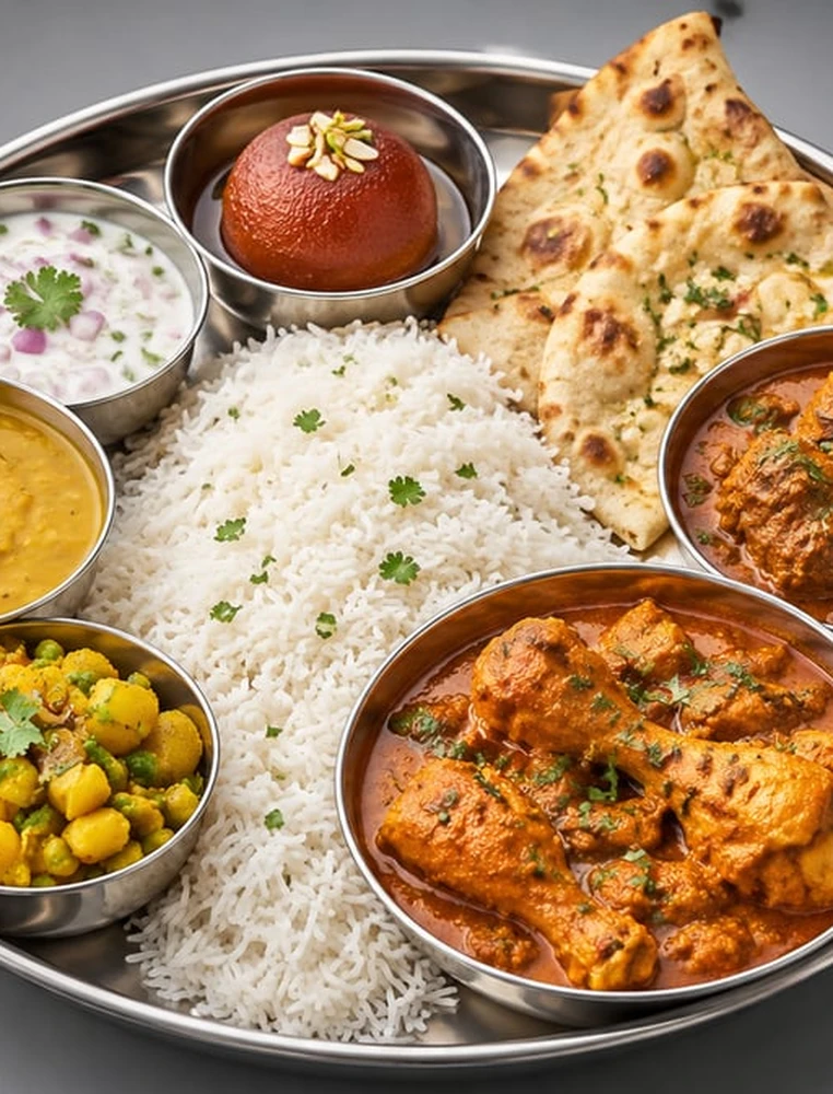 Chicken tikka thali at Indian Express on Upper James Street, Hamilton
